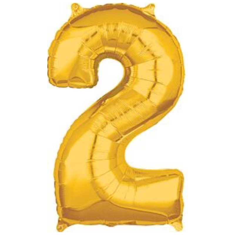 34in Number Balloons: Gold