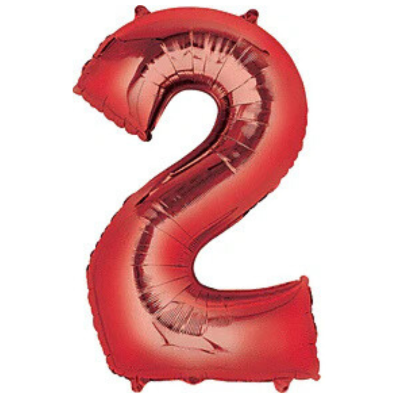 34in Number Balloons: Red