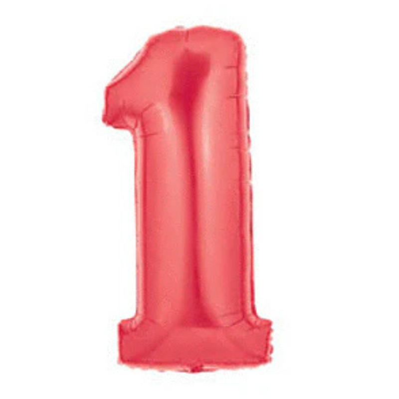 34in Number Balloons: Red