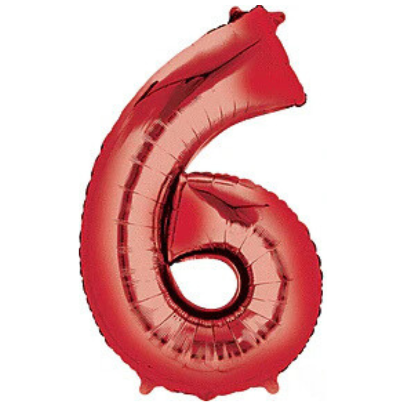 34in Number Balloons: Red