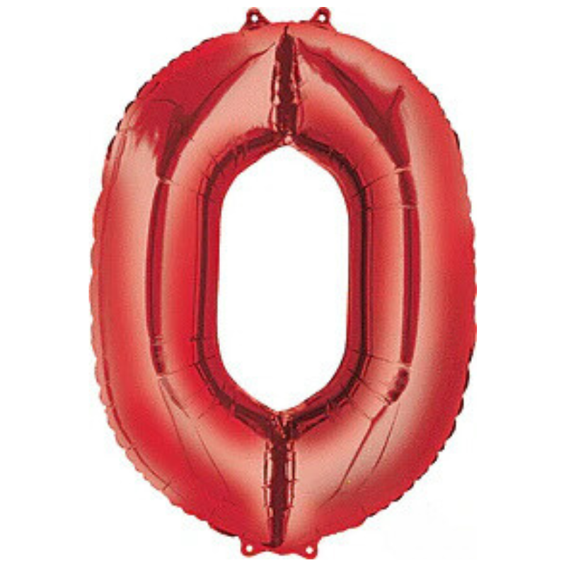 34in Number Balloons: Red