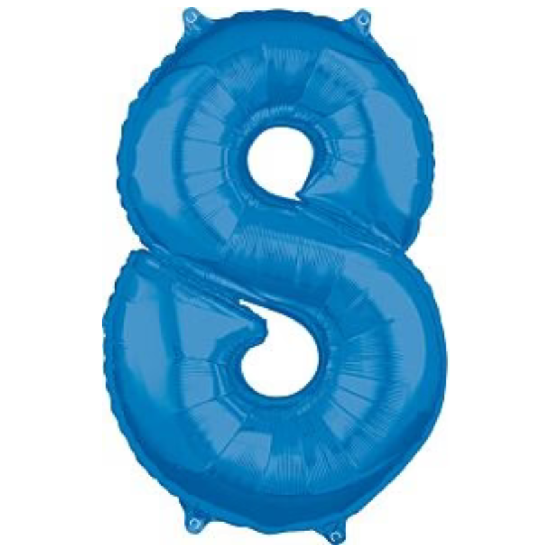 34in Number Balloons: Royal Blue