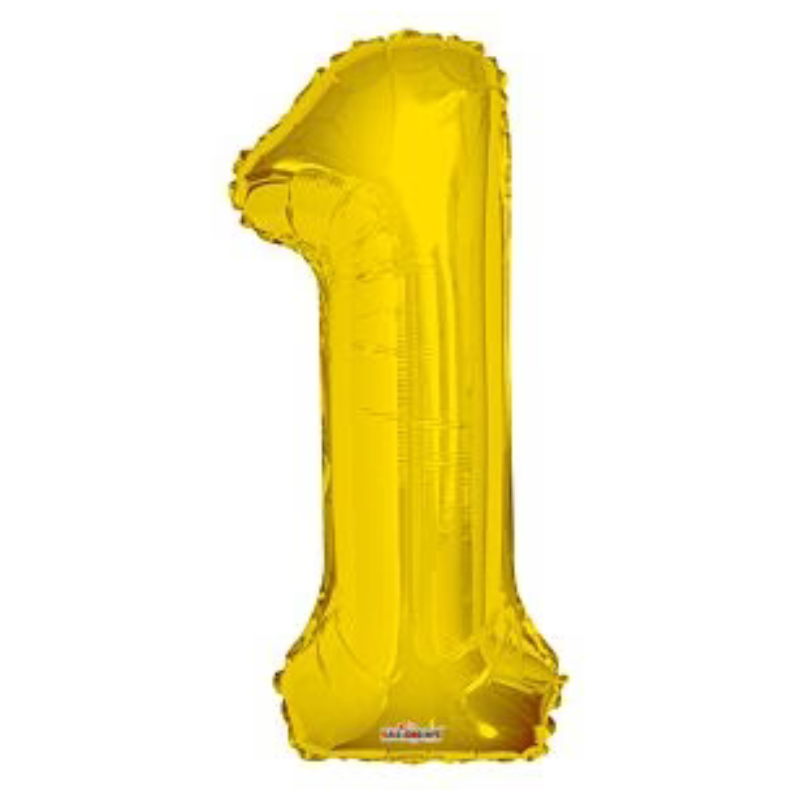 34in Number Balloons: Gold