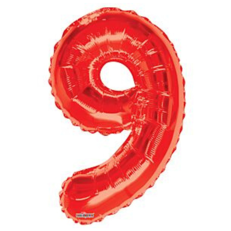 34in Number Balloons: Red